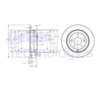 DELPHI 2x Disco Posteriore Ø302 Pieno per Kia Sorento II XM 2.2 Crdi 4WD 2.4