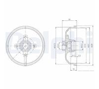 DELPHI BF111 Tamburo freno per CHEVROLET,OPEL,VAUXHALL