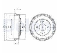 DELPHI BF208 Tamburo freno