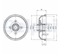 DELPHI BF293 Tamburo freno