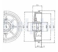 DELPHI BF392 Tamburo freno