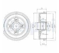 DELPHI BF423 Tamburo freno