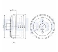 Delphi BF465 Tamburo del freno