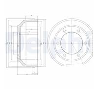 DELPHI BF467 Tamburo freno per FORD