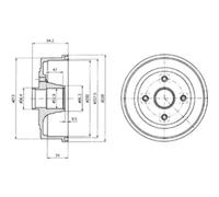 DELPHI BF472 Tamburo freno