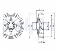 DELPHI BF484 Tamburo freno