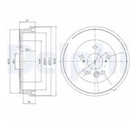 DELPHI BF495 Tamburo freno