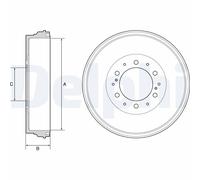 DELPHI BF537 Tamburo freno TOYOTA