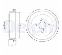 DELPHI BF547 Tamburo freno