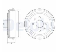 Tamburo freno DELPHI BF548