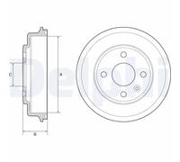 DELPHI BF554 Tamburo freno