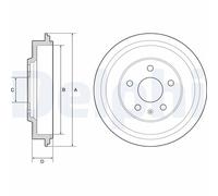 Tamburo freno DELPHI BF561