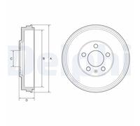 DELPHI BF575 Tamburo freno per SEAT,SKODA