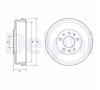 DELPHI BF578 Tamburo freno