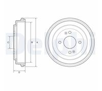 Tamburo freno DELPHI BF580