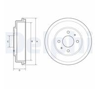 DELPHI BF582 Tamburo freno