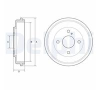 Tamburo freno DELPHI BF591