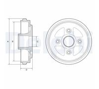 Tamburo freno DELPHI BF602