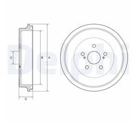 Tamburo freno DELPHI BF610