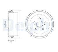 Tamburo freno DELPHI BF615