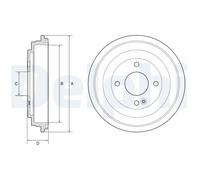 DELPHI BF618 Tamburo freno