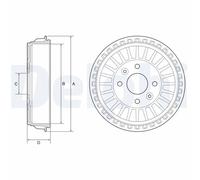 DELPHI BF620 Tamburo freno