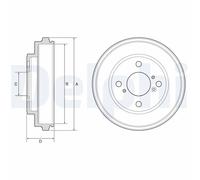 Tamburo freno DELPHI BF625