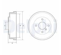 Tamburo freno DELPHI BF627