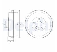 Delphi Tamburo freno BF634 – compatibile con SKODA Fabia 1.6 TDI, Fabia II (542) 1.2 2010-2014