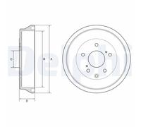 DELPHI BF636 Tamburo freno per NISSAN