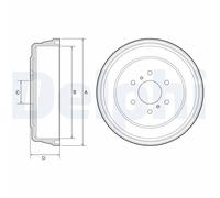 DELPHI BF641 Tamburo freno