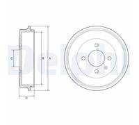 DELPHI BF642 Tamburo freno