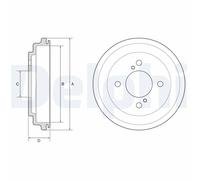 DELPHI BF646 Tamburo freno