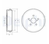DELPHI BF654 Tamburo freno