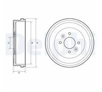 DELPHI BF658 Tamburo freno
