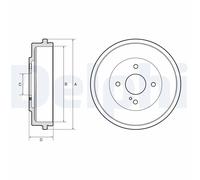 DELPHI BF666 Tamburo freno per FORD