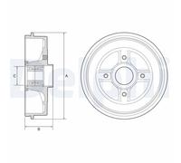 Tamburo freno DELPHI BFR595