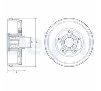 DELPHI BFR611 Tamburo freno RENAULT DACIA