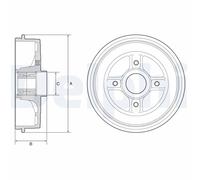DELPHI BFR624 Tamburo freno RENAULT DACIA