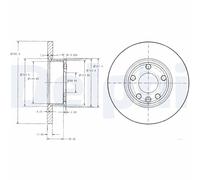 DELPHI BG2898 Disco freno per VW