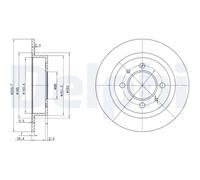 DELPHI BG3126 Discofreno NISSAN