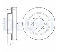 DELPHI BG3203 Discofreno VOLVO MITSUBISHI PROTON