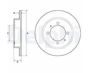 DELPHI BG3203 Discofreno VOLVO MITSUBISHI PROTON
