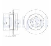 DELPHI BG3248 Discofreno NISSAN