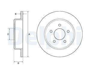 DELPHI BG3739 Discofreno JEEP CHRYSLER DODGE