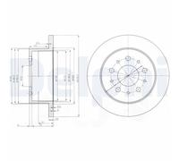 DELPHI BG3853 Discofreno PEUGEOT CITROEN FIAT