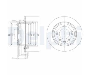 DELPHI BG4082C Discofreno HYUNDAI KIA