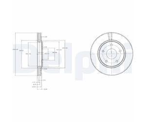 DELPHI BG4212 Discofreno VW FIAT CHRYSLER DODGE