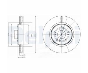 DELPHI BG4250C Discofreno HONDA