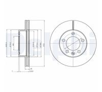 DELPHI BG4328 Discofreno RENAULT OPEL NISSAN